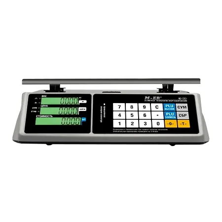 весы торговые m-er 328ac-15.2 lcd touch-m, rs232,usb